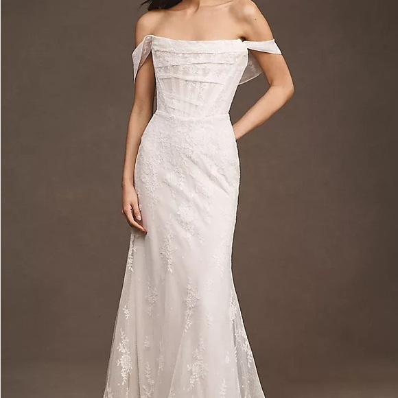 Watters Emilia Strapless Corset Wedding Gown - Picture 1 of 4